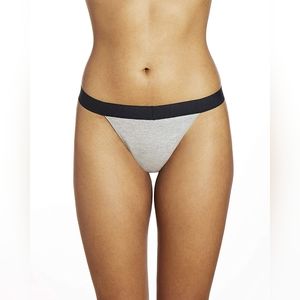 NWT - THINX Cotton Thong in Grey